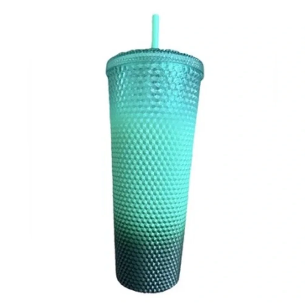 Starbucks 24oz Venti 2022 Holiday Green Ombré Waxberry Studded Cup‎ Tumbler